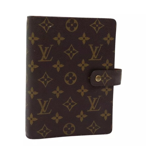 LOUIS VUITTON Monogram Agenda MM Day Planner Cover R20105 LV Auth 75037 - Picture 1 of 15